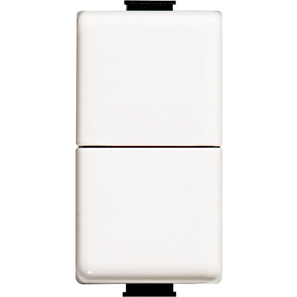 BT DVOSTRUKI TASTER ZA ROLETNE SA MEĐUBLOKADOM NO+NO, 1M, 10A, bela.AM5037