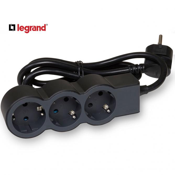 LGR BLOK PRODUŽ.3x2P+E 3M CRNI